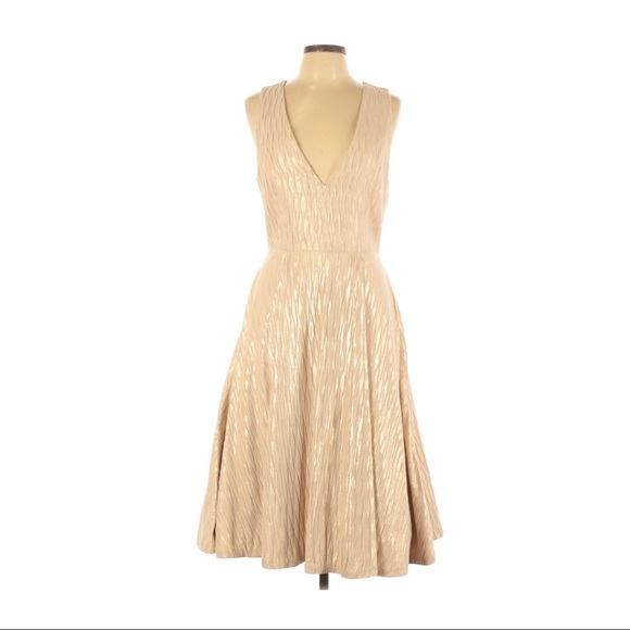 Alice + Olivia Mindee Textured Fit & Flare Dress - Picture 2 of 9